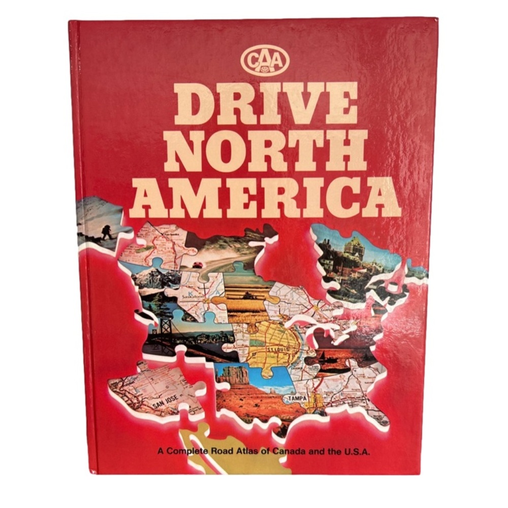 Vintage CAA 1983 Drive North America Hardcover Book Road Atlas Of Canada & USA - Picture 1 of 16